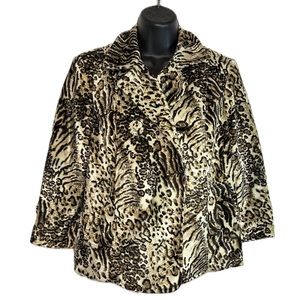 Spaghetti & Co Women Couture Coat -Cheetah Print leopard print Faux Fur
